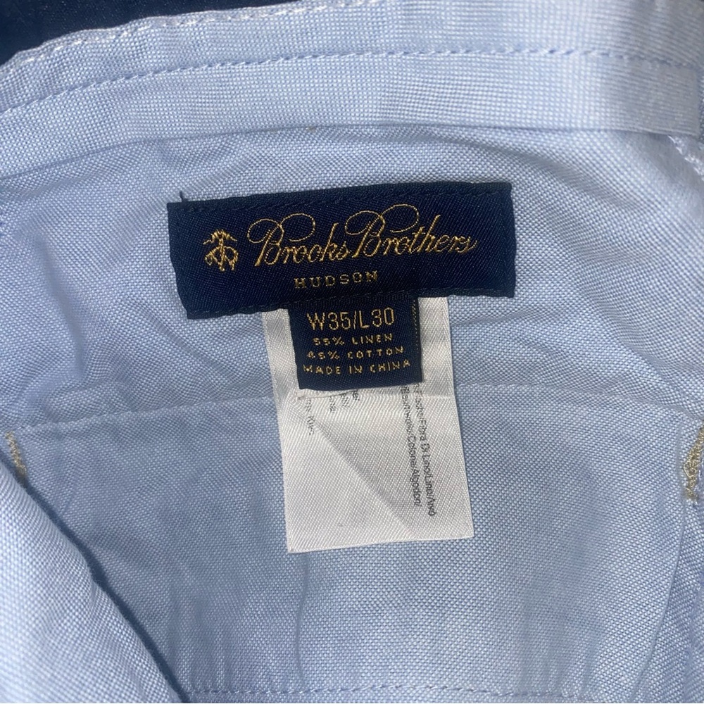 Brooks Brothers Hudson Trousers, Linen/Cotton, 35x30 - Picture 6 of 7